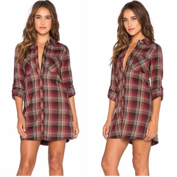 Jack by BB Dakota Tops - Jack by BB Dakota | Stina Berry Plaid Shirt Dress size small